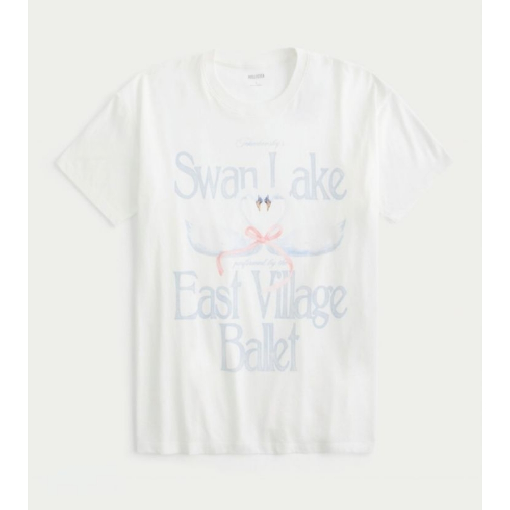 White Swan Lake Ballet Graphic T-Shirt